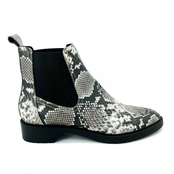 Treasure & Bond Womens Gabriela Pull On Ankle‎ Boot Multicolor Snake Skin Sz 7 M - Picture 1 of 10